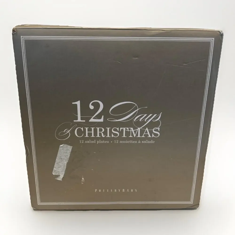 NIB Pottery Barn 12 Days of Christmas Salad /Dessert Plates - READ